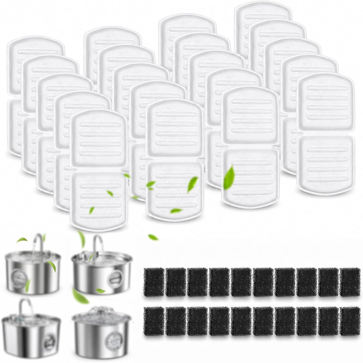 Ersatzfilter für Katzenbrunnen im 16er-Set