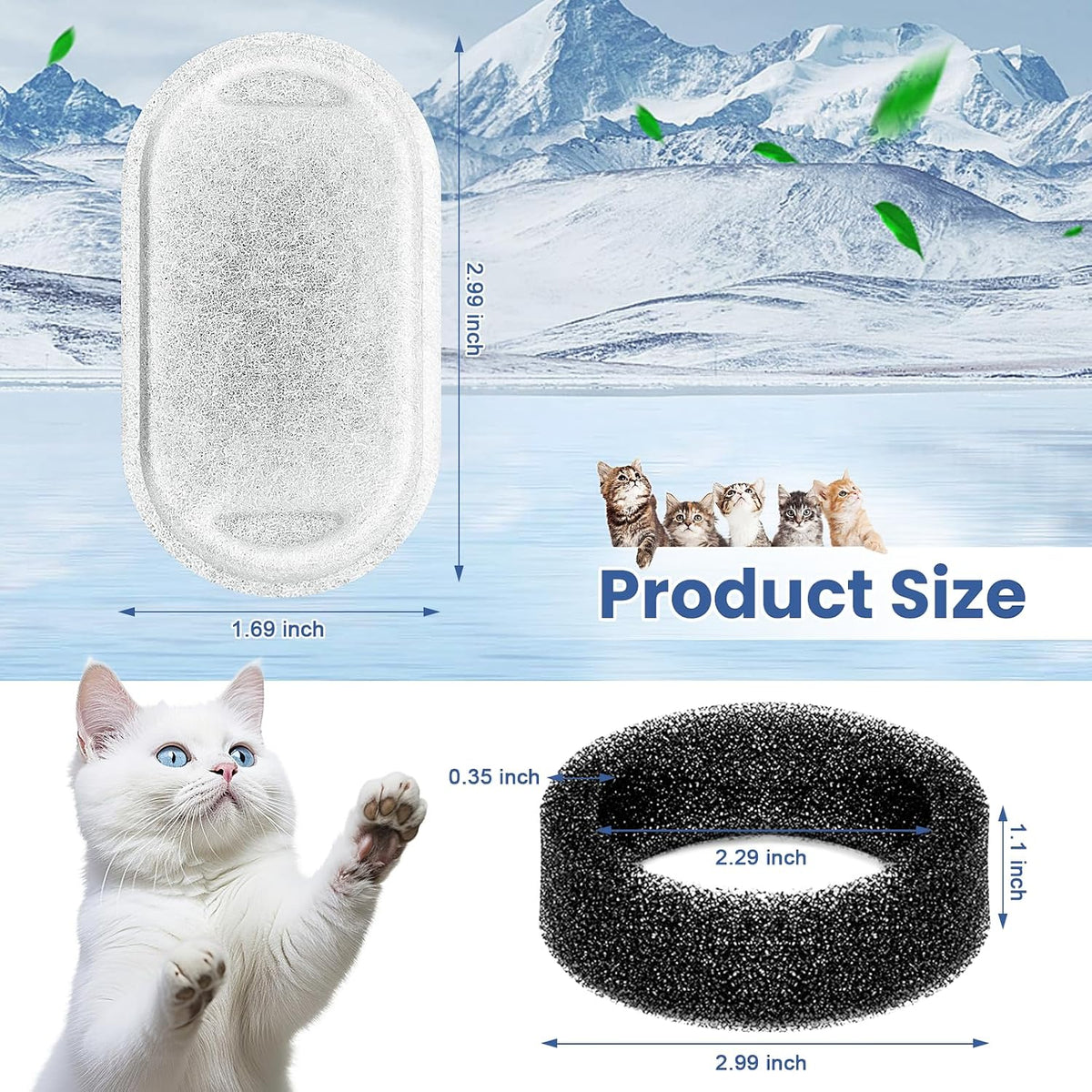Filter und Schwämme für Katzenbrunnen – Produktansicht 2