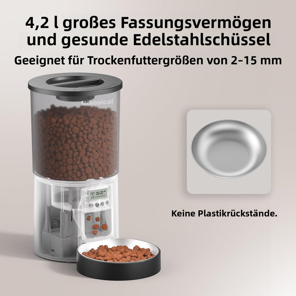 Automatischer Futterautomat für Katzen, 4,2 l – Produktansicht 4