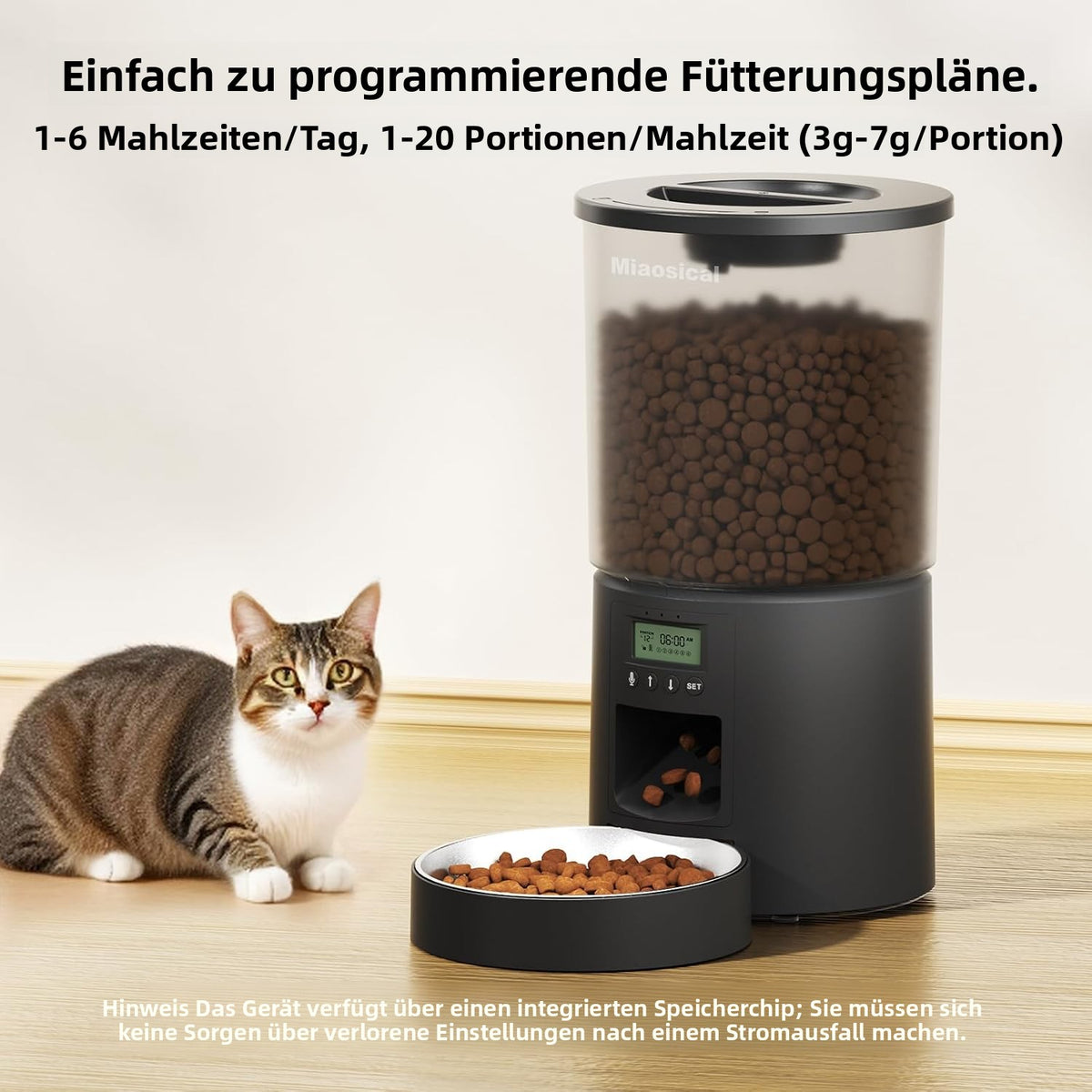 Automatischer Futterautomat für Katzen, 4,2 l – Produktansicht 5