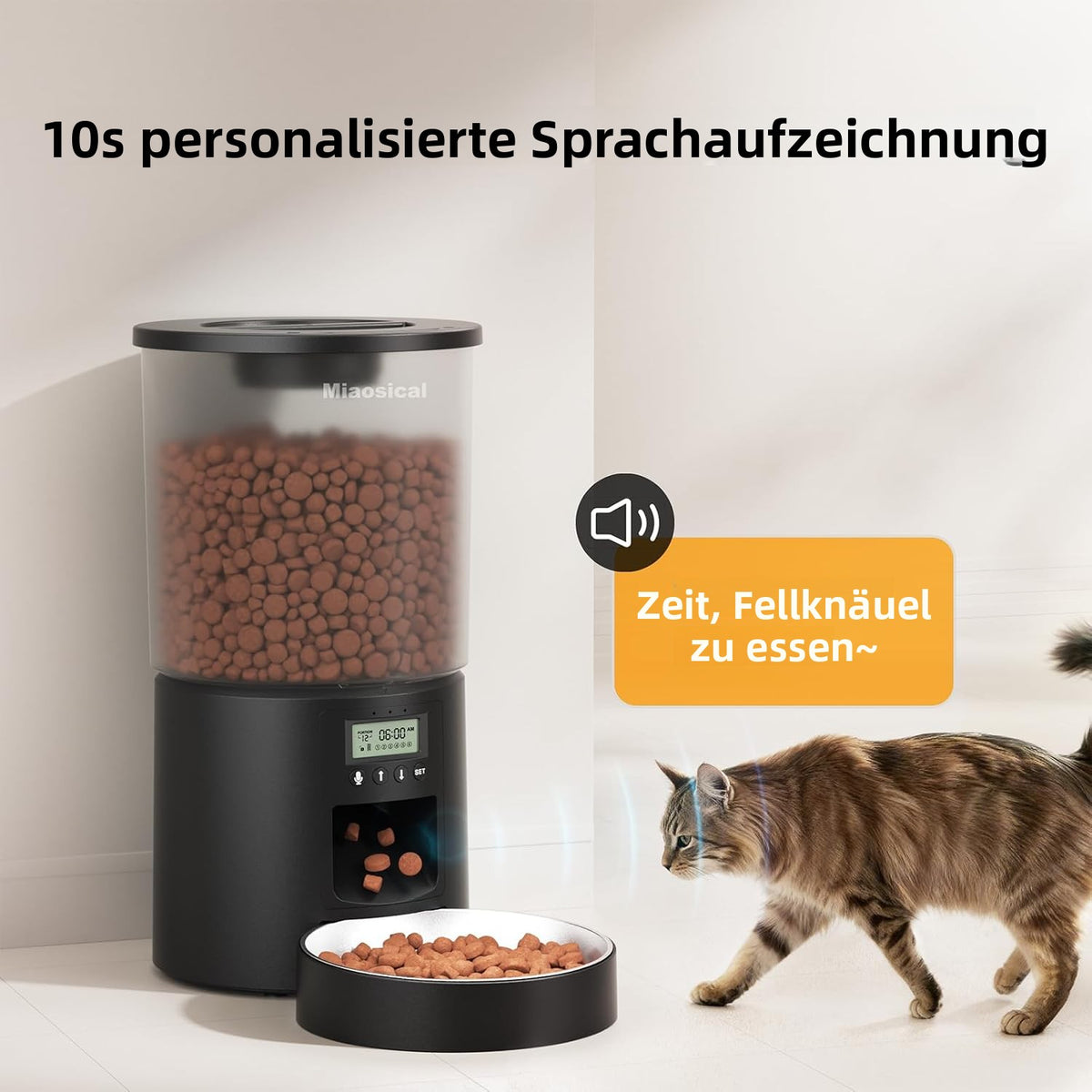 Automatischer Futterautomat für Katzen, 4,2 l – Produktansicht 3