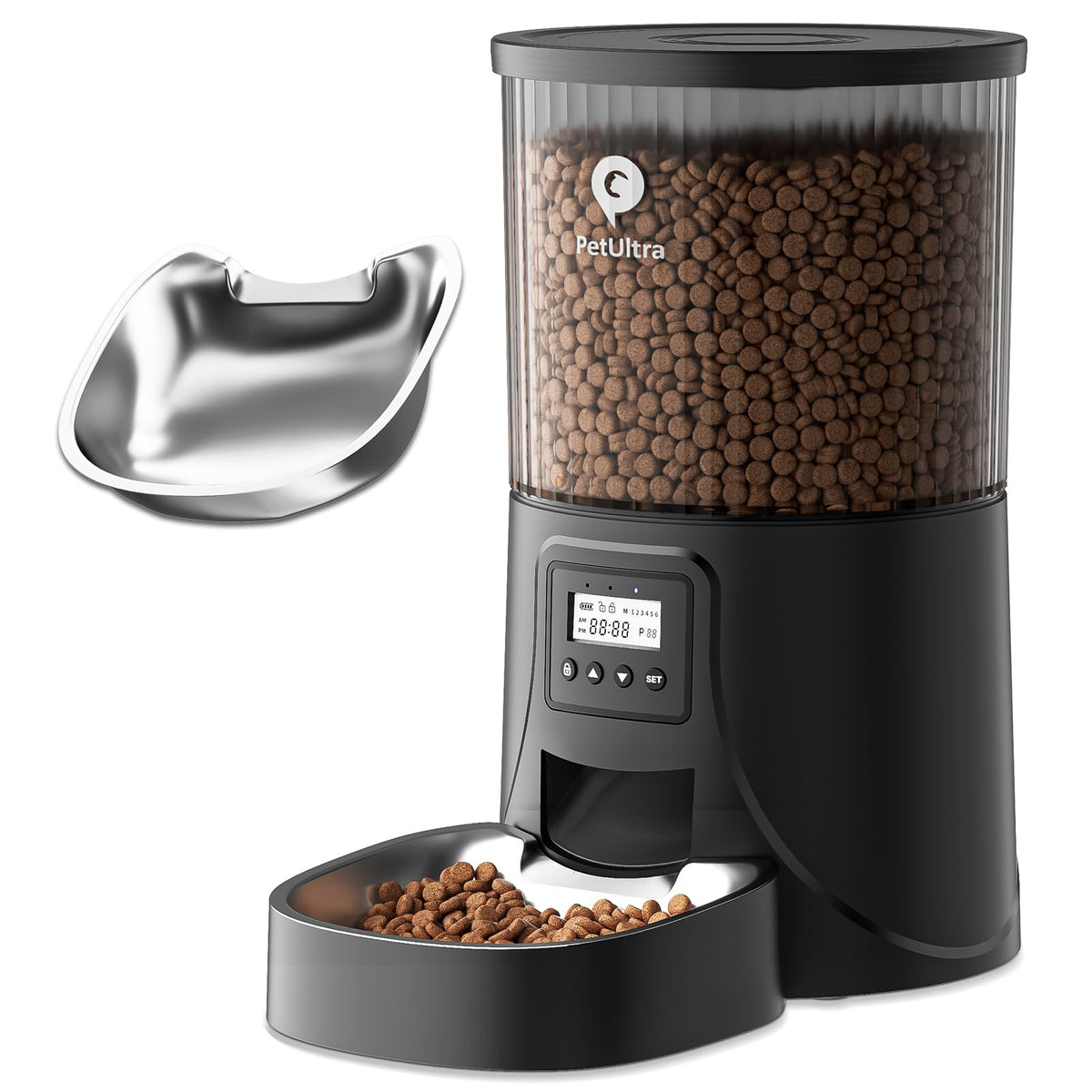 Automatic Cat Feeder: 4L Timed Cats Food Dispenser Programmable | Easy to Set, Dual Power, Precise Portion, Auto Pet Feeder with Desiccant Bag, Detachable Washable for Cats and Small Dog