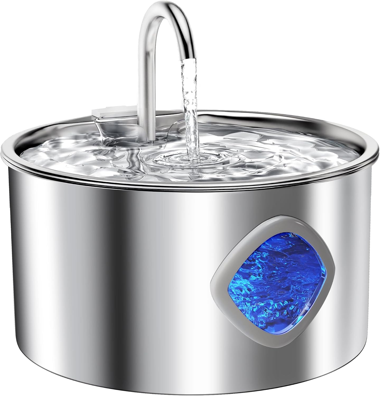 Edelstahl-Katzenbrunnen 3,2 L – Leiser Trinkbrunnen für Katzen & Hunde mit Filter