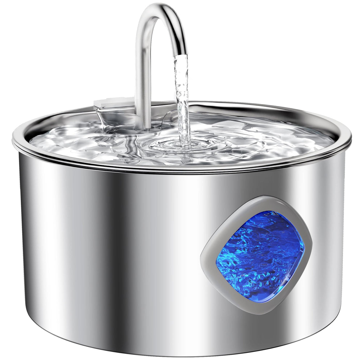 Edelstahl-Katzenbrunnen 3,2 L – Leiser Trinkbrunnen für Katzen & Hunde mit Filter